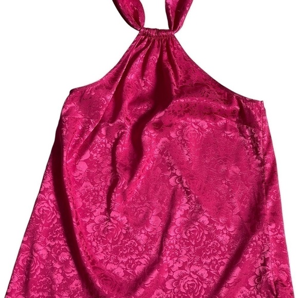 Ronny Kobo Blouse Women’s S Claire Pink Floral Halter Jacquard Print NWT $348 - Picture 4 of 10